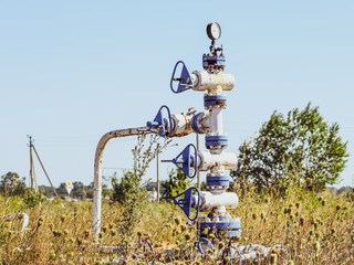 Well for water injection into the reservoir. Maintaining reservoir pressure. Oil production. Well...