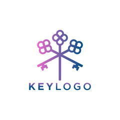 Key Logo Template Design Vector Illustration