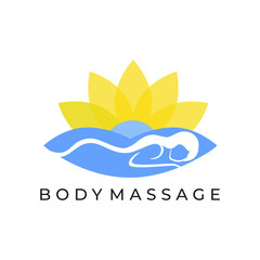 Body massage logo vector illustration