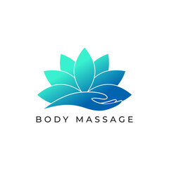 Body massage logo vector illustration