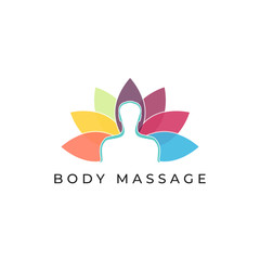 Body massage logo vector illustration