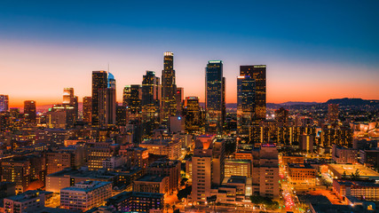 Los Angeles California Skyline - obrazy, fototapety, plakaty