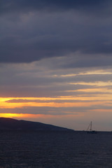 Seaside town of Bodrum and spectacular sunsets. Mugla, Turkey