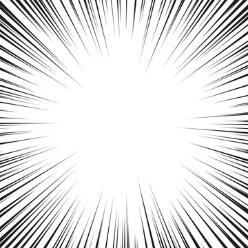 Speed lines Flying particles Seamless pattern Fight stamp Manga graphic texture Sun rays or star burst Black vector elements on white background