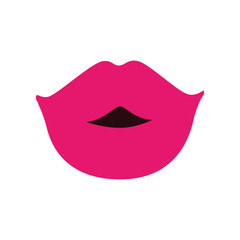 sexy lips pop art style icon vector illustration design