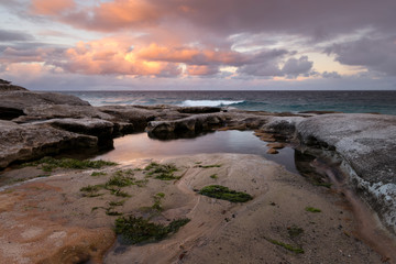Fototapeta na wymiar Bronte Beach at sunset, Sydney Australia