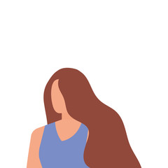 beautiful woman avatar character icon vector illustration design