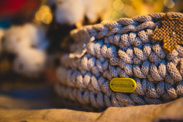Handmade crocheting crafts. Wool Handmade Decoration.