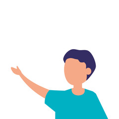 cute boy avatar character icon vector illustration design