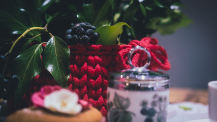 Handmade crocheting crafts. Wool Handmade Decoration.