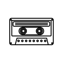 cassette music pop art style icon vector illustration design