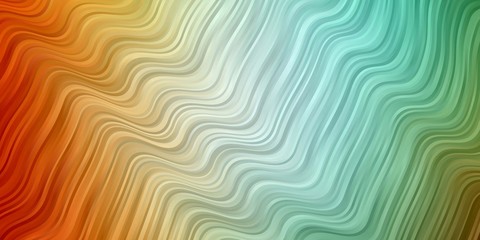 Light Green, Yellow vector background with curved lines. Colorful illustration, which consists of curves. Template for cellphones.