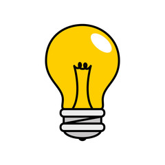 light bulb pop art style icon vector illustration design