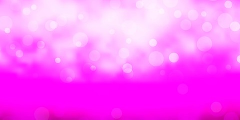 Light Purple, Pink vector layout with circle shapes. Abstract illustration with colorful spots in nature style. New template for a brand book.