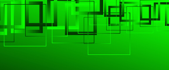 Abstract background with simple square or rectangle geometrical shapes. Geometric template with fluid gradients. Line design, technology concept. Vector Illustration For Wallpaper, Banner Background