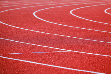 Fototapeta premium Athletic running track for running race. Sport and excercise concept.