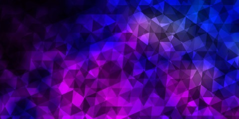 Fototapeta premium Light Pink, Blue vector texture with triangular style.