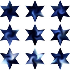 Set of hexagram colorful backgrounds.