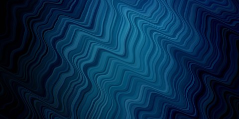 Fototapeta premium Dark BLUE vector background with wry lines. Brand new colorful illustration with bent lines. Pattern for business booklets, leaflets