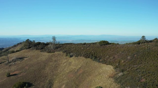 Aerial View from Mt Diablo State Park summit of Clayton, Concord, Martinez, Pittsburg, California, United States of America