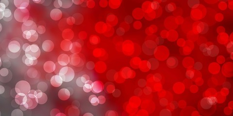 Light Red vector backdrop with dots. Abstract illustration with colorful spots in nature style. Pattern for wallpapers, curtains.