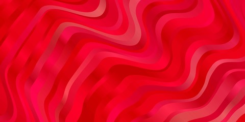 Light Red, Yellow vector texture with circular arc. Colorful geometric sample with gradient curves.  Smart design for your promotions.