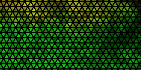 Light Green, Yellow vector layout with lines, triangles.