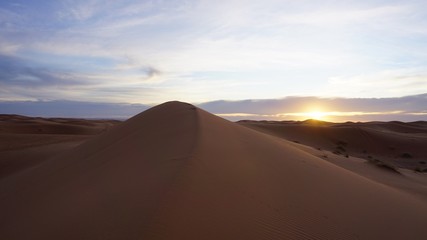 Fototapeta na wymiar Sand Dunes: The Sahara Desert - Morocco