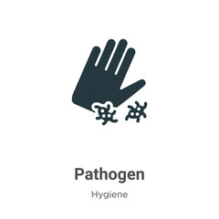 Pathogen glyph icon vector on white background. Flat vector pathogen icon symbol sign from modern hygiene collection for mobile concept and web apps design.