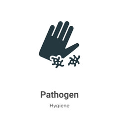 Obraz premium Pathogen glyph icon vector on white background. Flat vector pathogen icon symbol sign from modern hygiene collection for mobile concept and web apps design.