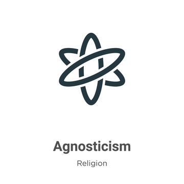 Agnosticism glyph icon vector on white background. Flat vector agnosticism icon symbol sign from modern religion collection for mobile concept and web apps design.