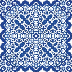 Portuguese ornamental azulejo ceramic.