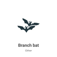 Obraz premium Branch bat glyph icon vector on white background. Flat vector branch bat icon symbol sign from modern other collection for mobile concept and web apps design.