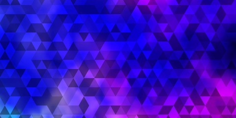 Fototapeta premium Light Pink, Blue vector texture with triangular style.