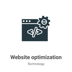 Website optimization glyph icon vector on white background. Flat vector website optimization icon symbol sign from modern technology collection for mobile concept and web apps design.