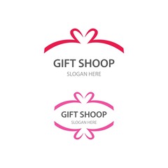 Fototapeta na wymiar Gift Box, gift shop logo icon Vector
