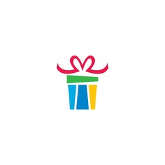 Gift Box, gift shop logo icon Vector