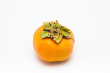 Fresh Persimmon isolated on white