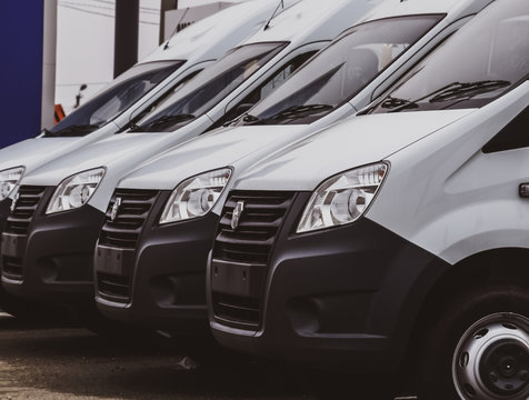 Gazelle cars in a car market are in a row.