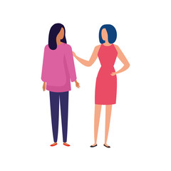 beautiful women avatar characters icons