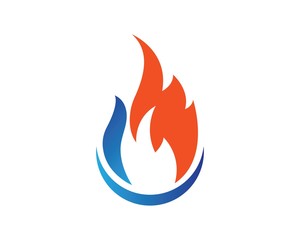 Fire flame Logo icon vector illustration design