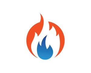 Fire flame Logo icon vector illustration design