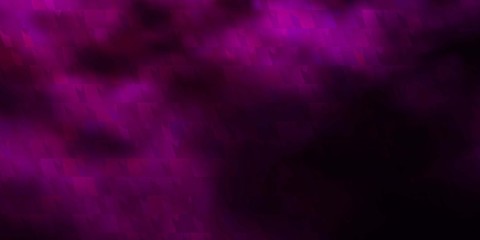 Dark Pink vector backdrop with lines, triangles.