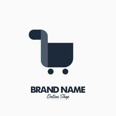 Shopping Cart. Vector logo design. Business concept icon.