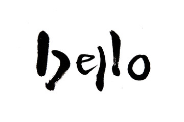 Handwritten Calligraphy ,Hello  