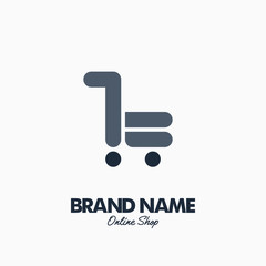 Shopping Cart. Vector logo design. Business concept icon.