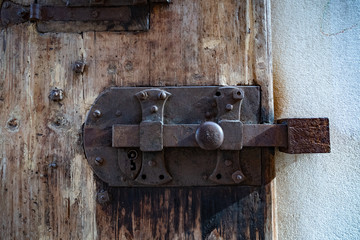 Beautiful old style door bolt in Florence