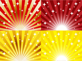 Radial background with star material