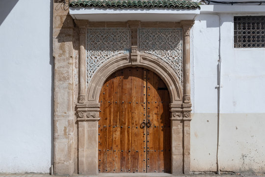 Beautiful mosque's door in Rabat, Morocco