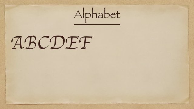 アルファベット